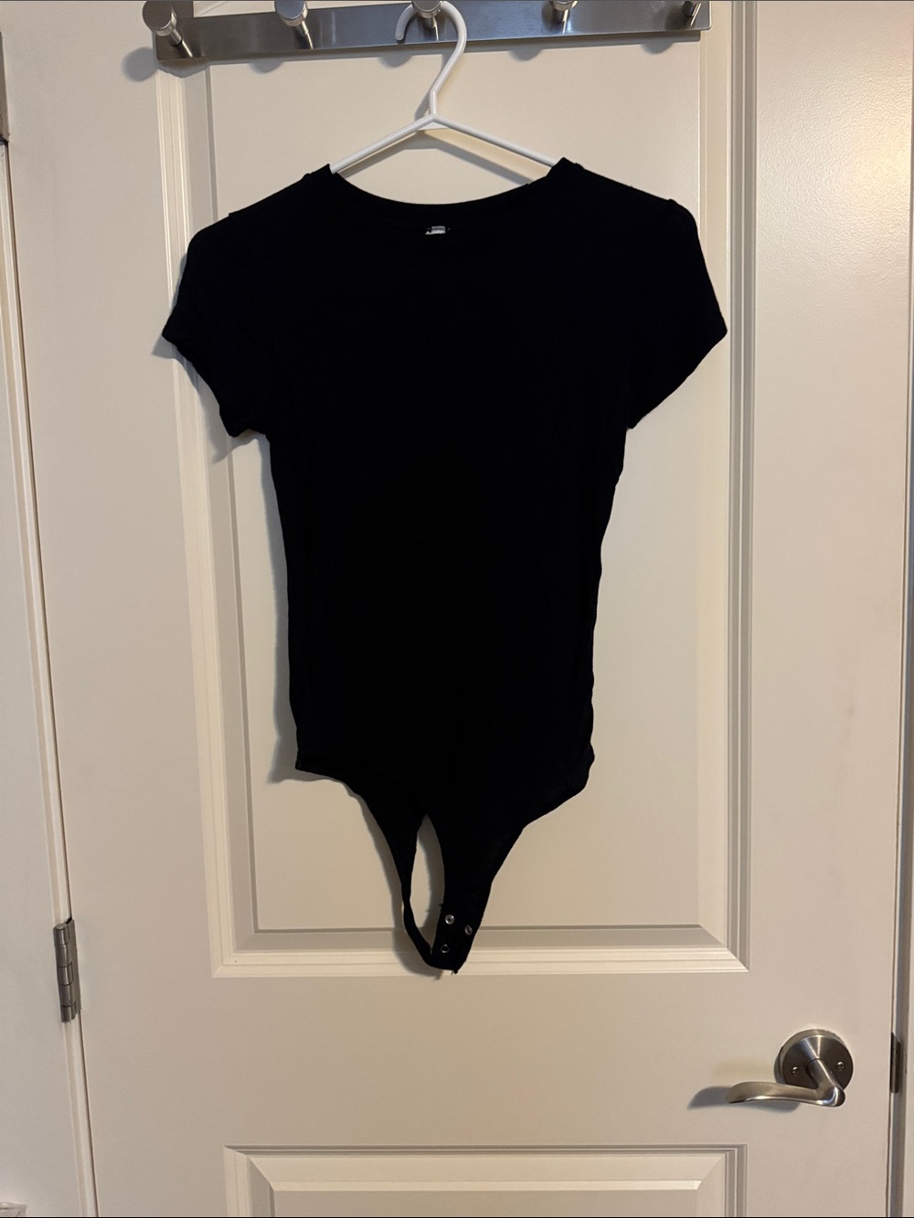 Classic Women's Black Short Sleeve Bodysuit